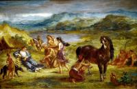 Ovidio entre los escitas, por Eugene Delacroix (1862)