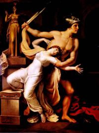 Ayax y Casandra, por Tischbein